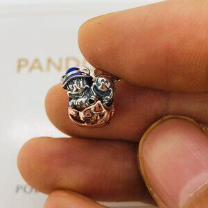 ✨🔥Pandora Disney Mickey Mouse & Minnie Mouse Halloween Pumpkin Charm